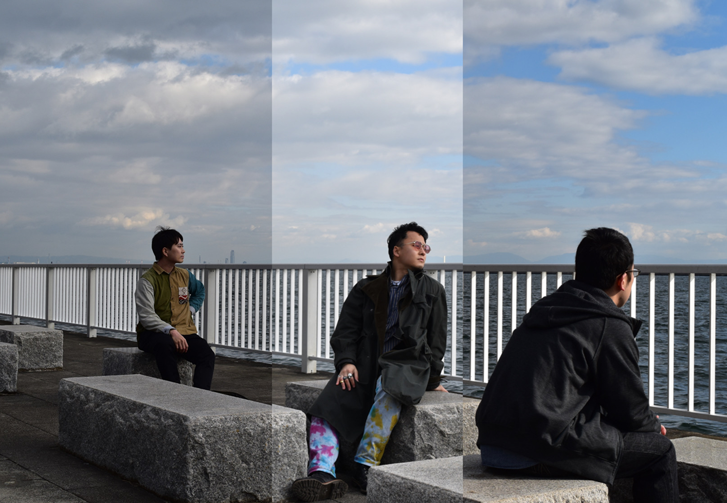 バンドメンバー3人の画像です